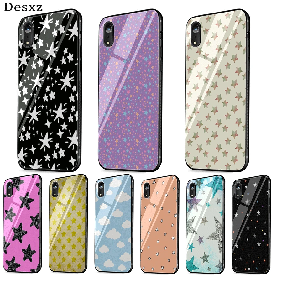 Чехол для мобильного телефона из стекла ТПУ iPhone 5 5S 6 6s 7 8 Plus X XR XS Max Shell Cover облако