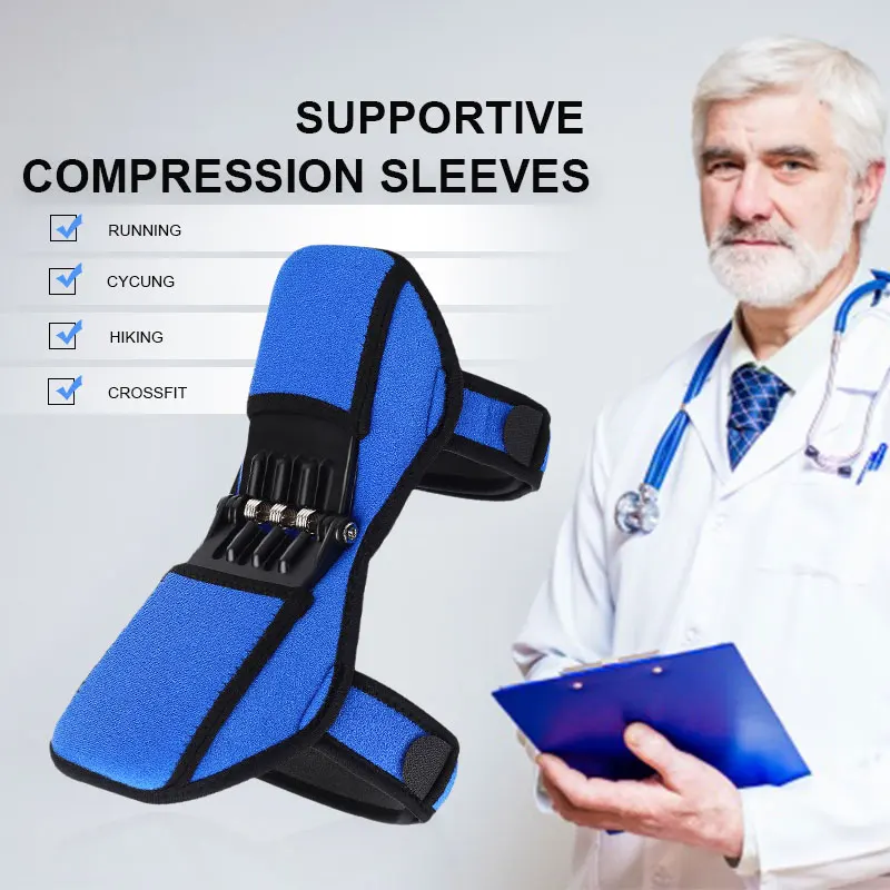 Knee Pad Black Joint Protection Knee Brace Alloy Silicone Padded Knee Sleeve Climb Fitness Booster Keep Warm