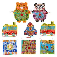 Jeu de Puzzle pour enfant, figurine de dessin animé, labyrinthe magnétique, jouet intellectuel