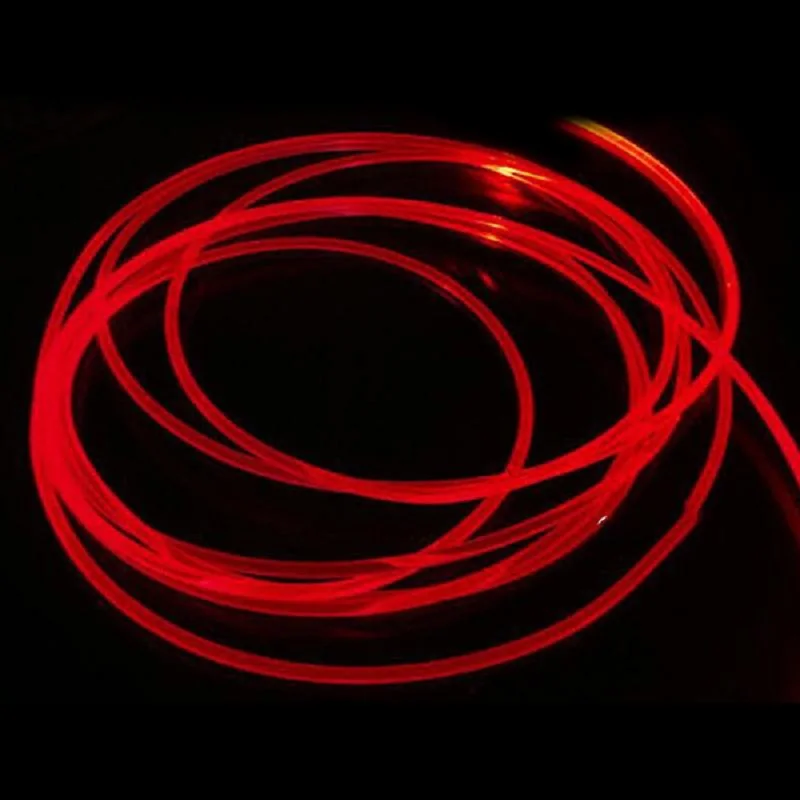 1M Long PMMA Side Glow Optic Fiber Cable 1.5mm/2mm/3mm Diameter For Car LED Lights Bright LB88 fiber optic cable