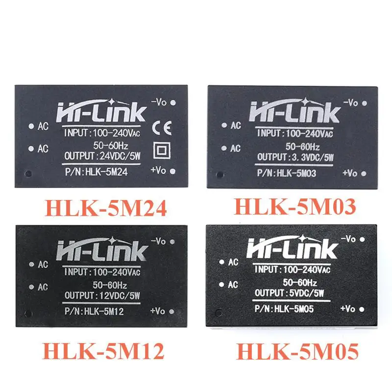 HLK-5M03 HLK-5M05 HLK-5M12 HLK-5M24 AC-DC 220V to 5V 3.3V 12V 24V 5W 5V700mA Power Supply Module AC DC Step Down Buck Module (1)