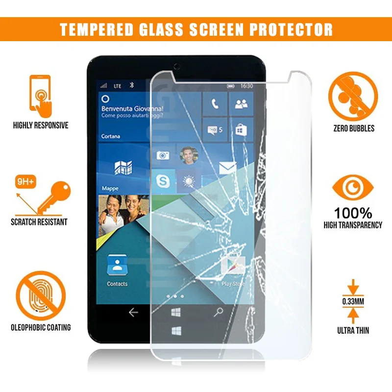 

Screen Protector for MEDIACOM WinPad W801 8.0" Tablet Tempered Glass 9H Premium Scratch Resistant Anti-fingerprint Film Cover