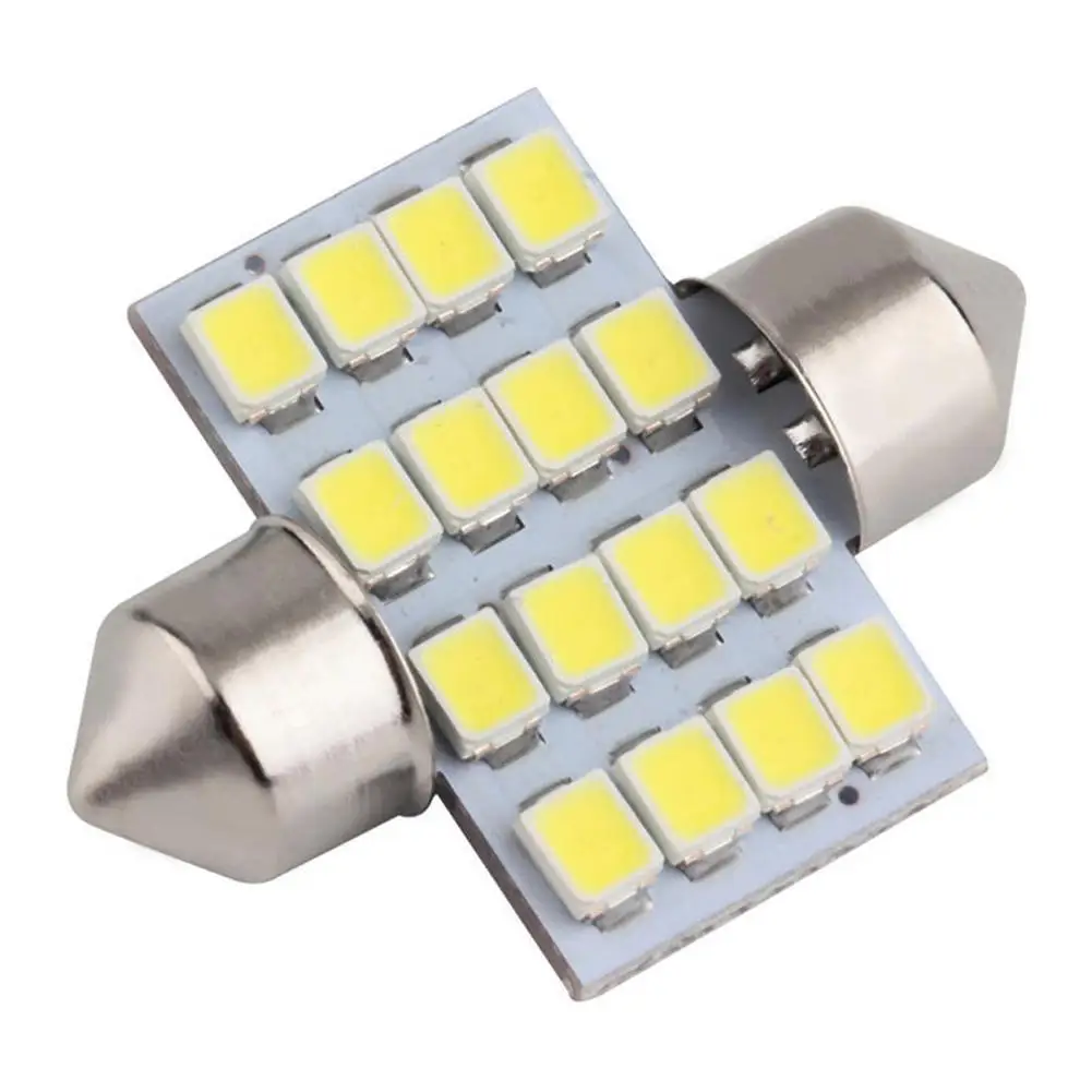 12V Car Auto LED White Reading Interior Dome Light Festoon Bulbs Lamp 16SMD DC carros Exterior Automobile Boutique New | Автомобили и