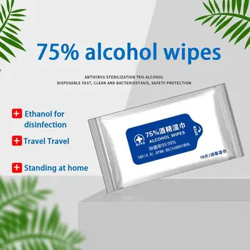 

10 Pcs Alcohol Wet Wipe Disposable Disinfection Prep Swap Pad Antiseptic Skin Cleaning Care Jewelry Mobile Phone Clean Wipe