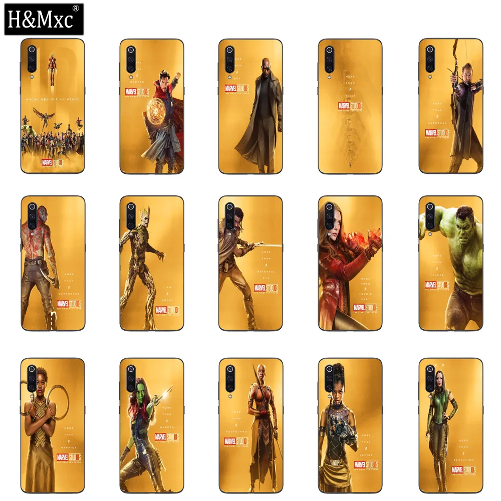 

MARVEL STUD10S Super Hero Tempered Glass Phone Case For Xiaomi 9 Back Cover Fitted Protect Shell Coque Bumper For Xiaomi 9 SE
