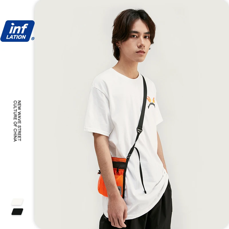 INFLATION, уличная одежда, camiseta hombre, футболка, Homme, хлопок, Мужская футболка, свободный крой, хип-хоп, Harajuku, футболка, 1092S20