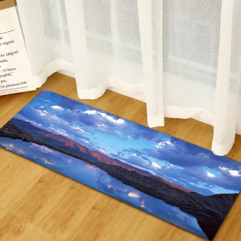 

Beautiful sky floor mat long hair mat non-slip furry rug modern rug mat restaurant home bedroom carpet floor mat