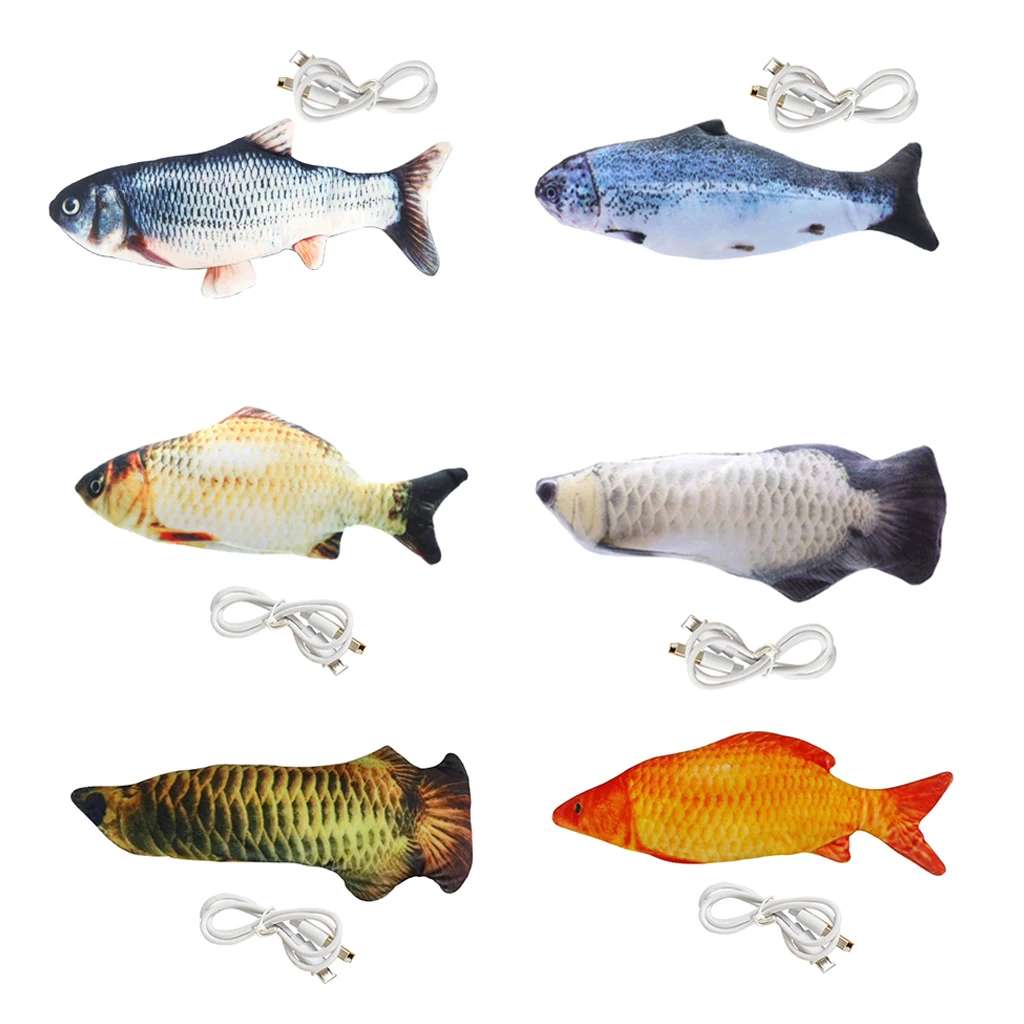 

Electric Dancing Fish Kicker Cat Toy Wagging Realistic Simulation Pet Toy