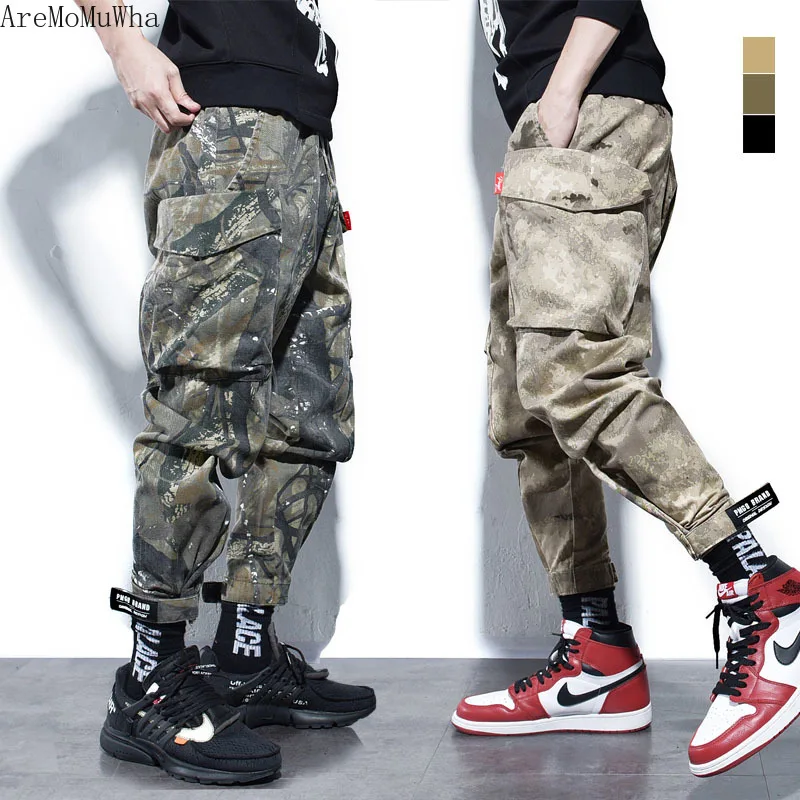 

2020 Autumn Winter New American Street with The Same Style of Beaming Pants with Casual Pants Loose Camouflage Overalls for Men
