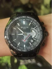 WLISTH-reloj deportivo para hombre, cronógrafo de pulsera, de acero inoxidable, resistente al agua, con caja de reloj de cuarzo grande con indicadores luminosos, nuevo