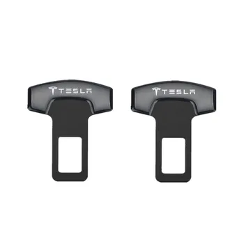 

for Tesla model 3 model X Y style Roadster Accessories Safety Belt Buckles Real Trucks Alarm Canceler Stopper Cover 2PCS