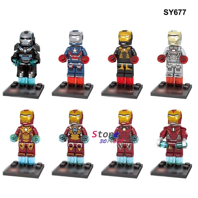 10Set-SY677 10 компл. Marvel Comics Series 7 Мстители Тор Железный человек Халк Ник Fury Venom блоки игрушки Модель Кирпичи для детей - Цвет: 10Set-SY677