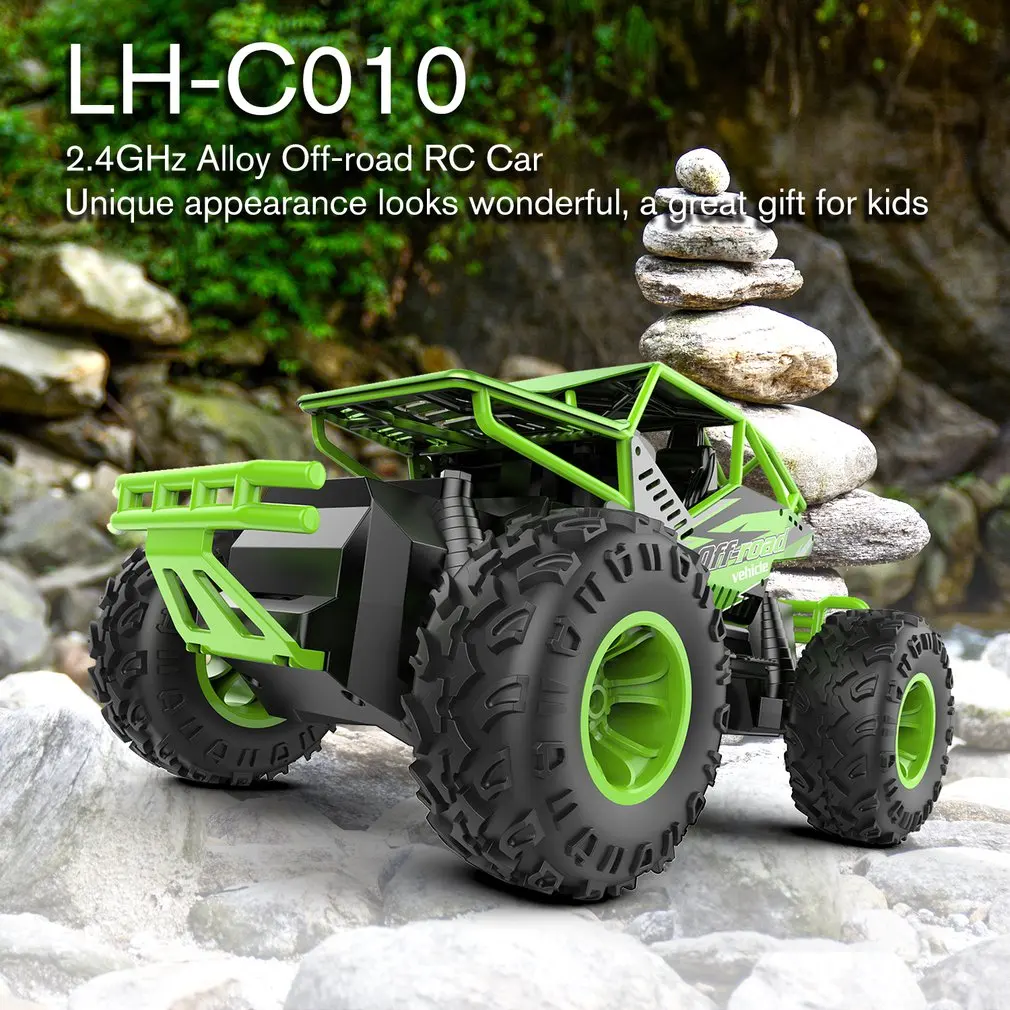 

LH-C010 2.4GHz Strong Power Alloy RC Car Off-road Rock Climbing Crawler Automatic Vehicle Toys Car for Children Gift