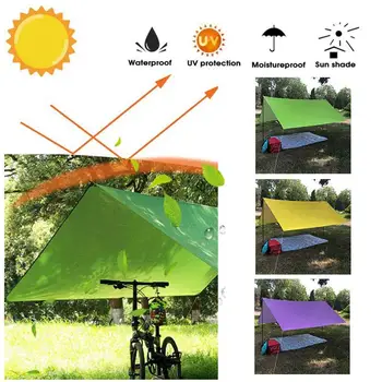 

Moisture Proof Tent Cloth Shade Sail Awning Waterproof 300x300cm Travel Outdoors Shade Canopy Gazebo Camp Camping Mat Portable