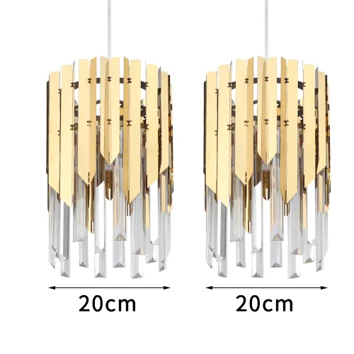 Modern Crystal Chandelier Lighting Dining Room Kitchen Island Bedroom Chain Loft Chandeliers Ceiling GoldChrome Light Fixtures (8)