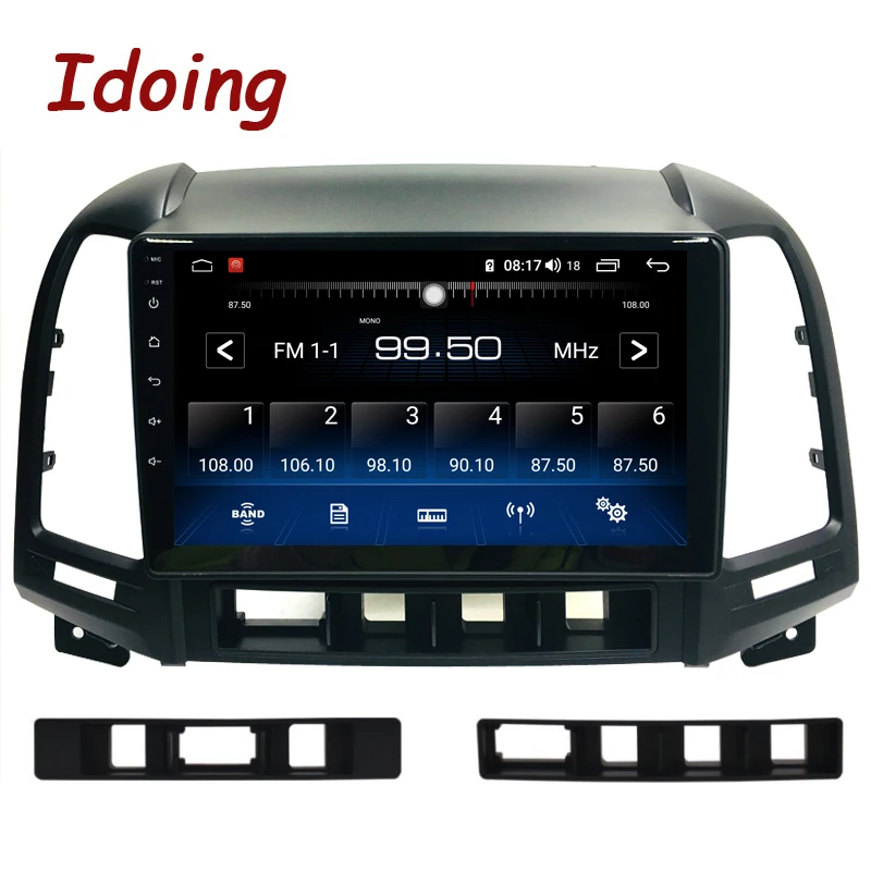 Discount Idoing 9"2.5D Car Android 8.1 Radio Multimedia Player For Hyundai SANTA FE 2 2006-2012 4G+64G Octa Core GPS Navigation no 2din 2