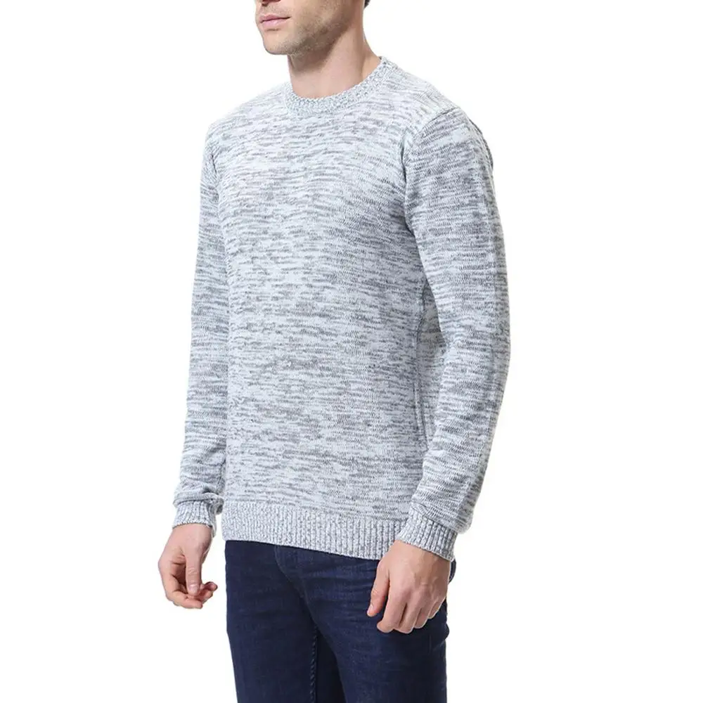 Весна-Осень, Базовый теплый повседневный трендовый мужской тонкий Однотонный свитер, джемпер, мужская рубашка
