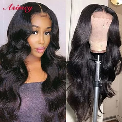 Body Wave Transparent Lace Frontal Wig  13X4 180 Density Brazilian Human Hair  Wigs 32in Preplucked Virgin Remy For Black Women