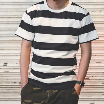 

2020 fashion men t-Shirt men cotton short sleeves Casual summer Stripe tops tshirt