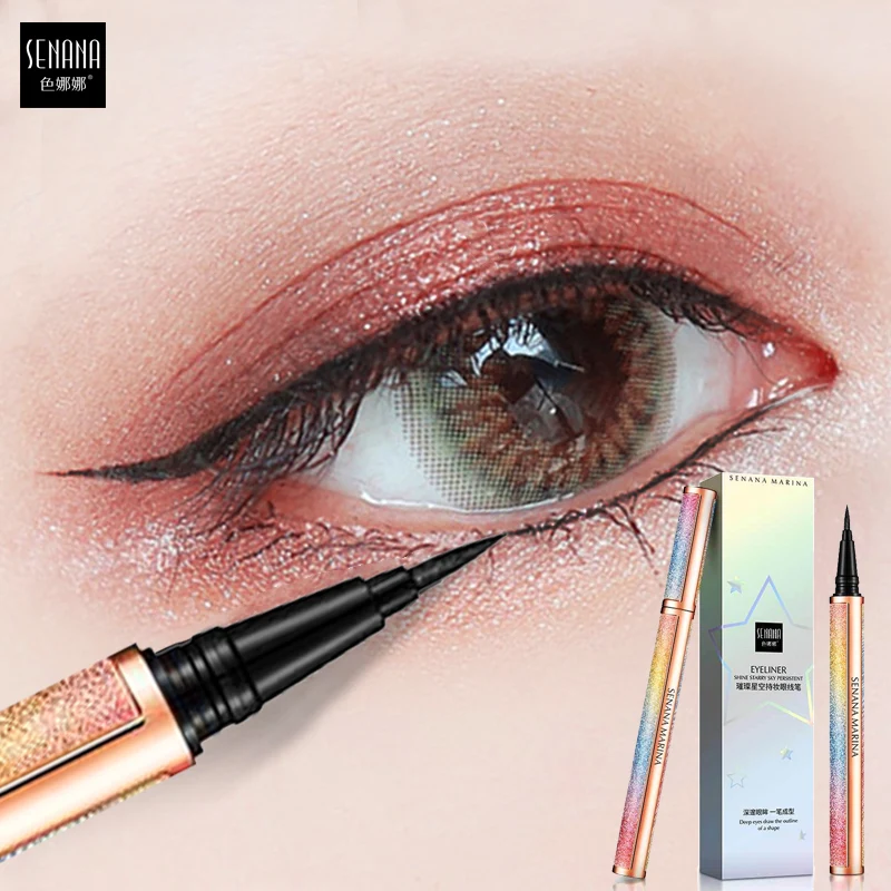 SENANA Black Eyeliner Quick-drying Sweat-resistant Waterproof Eye Liner Pencil Long-lasting Easy to Wear Liquid Eyeliner Makeup SENANA Black Eyeliner Quick-drying Sweat-resistant Waterproof Eye Liner Pencil Long-lasting Easy to Wear Liquid Eyeliner Makeup