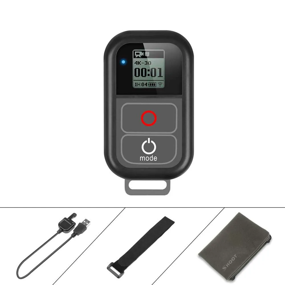 

for GoPro WiFi Remote Control with Charger Cable Wrist Strap Waterproof Remoter for GoPro Hero 7 6 5 Black 4 3+ Accessory