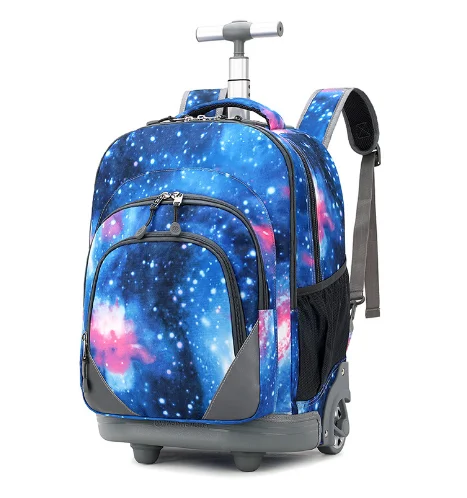 KIds 18 inch School Rolling backpack bag Children School Trolley backpack with wheels Wheeled Backpack Roller Bag with Wheels 6