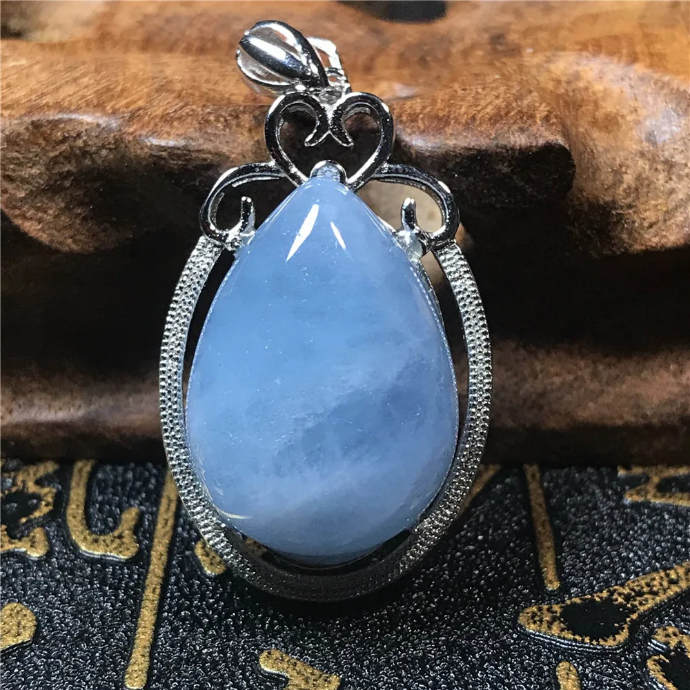 Natural Blue Aquamarine Pendant (5)