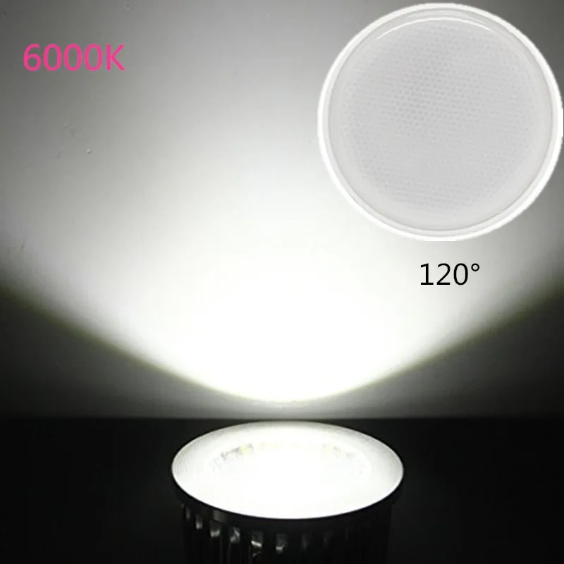 Светодиодная лампа Cob Точечный светильник GU10 MR16 220 в 230 в 240 в натуральный белый натуральный светильник 4000 к белый 6500 к теплый белый 3000 К лампа с регулируемой яркостью 6 Вт - Испускаемый цвет: 120 Angle White
