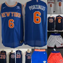 А+++ качественные мужские шорты для взрослых#6 Кристапс Порзингис 20 Кевин Нокс Джерси Нью-Йорк