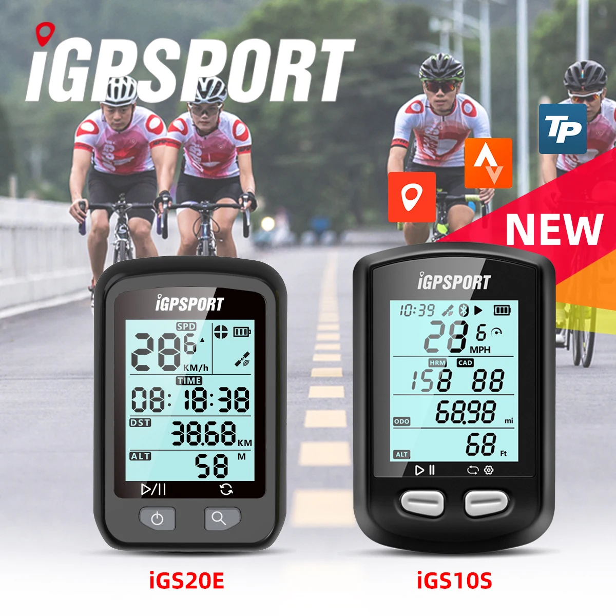 IGPSPORT Cycle GPS IGS20E Speedometer Bicycle Bike Computer USB Recharge Y1R7 