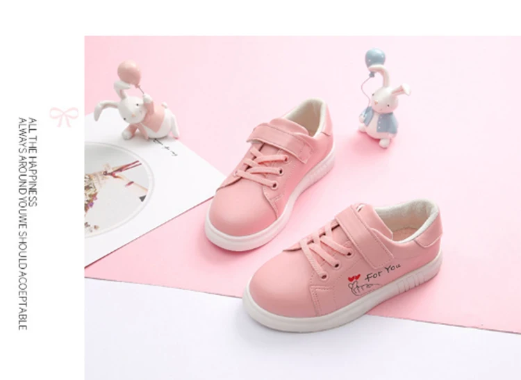 Кожаная обувь весенне-Осенняя детская спортивная ShoesCuhkChildrenStudentsBreathableCasualShoesPrincessBoardShoes
