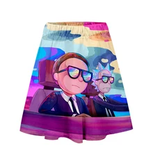 Kawaii Рик и Морти юбка Harajuku Повседневный стиль Harajuku поп юбки новые сексуальные Kpops женские повседневные юбки уличная одежда