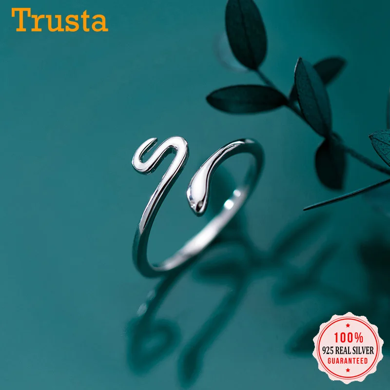 Opening-Rings Jewelry 925-Ring Size-Snake Trusta Women Silver Gift for DA620 New
