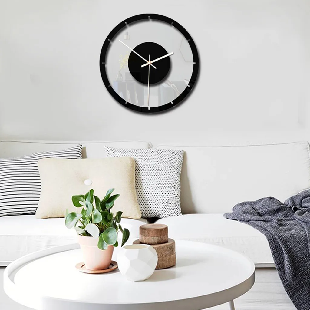 Wall Clock Modern Design Nordic Style Wall Clock Silent Transparent Acrylic Clock Home Living Room Wall Clock Modern Design Home