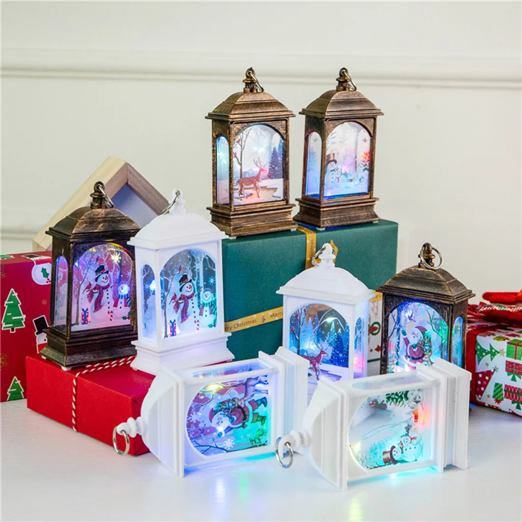

Christmas Light Lantern Christmas Decoration Small Warm With Key Chain Christmas Tree Hanging Pendant Holiday Romantic Gift