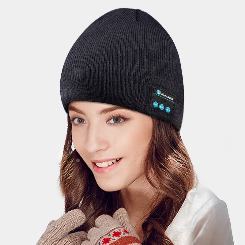 Wireless Bluetooth Music Hat Cap Bluetooth Earphone Headphone Headset Speaker with Mic Sport Knitted Hats warm Christmas Gift