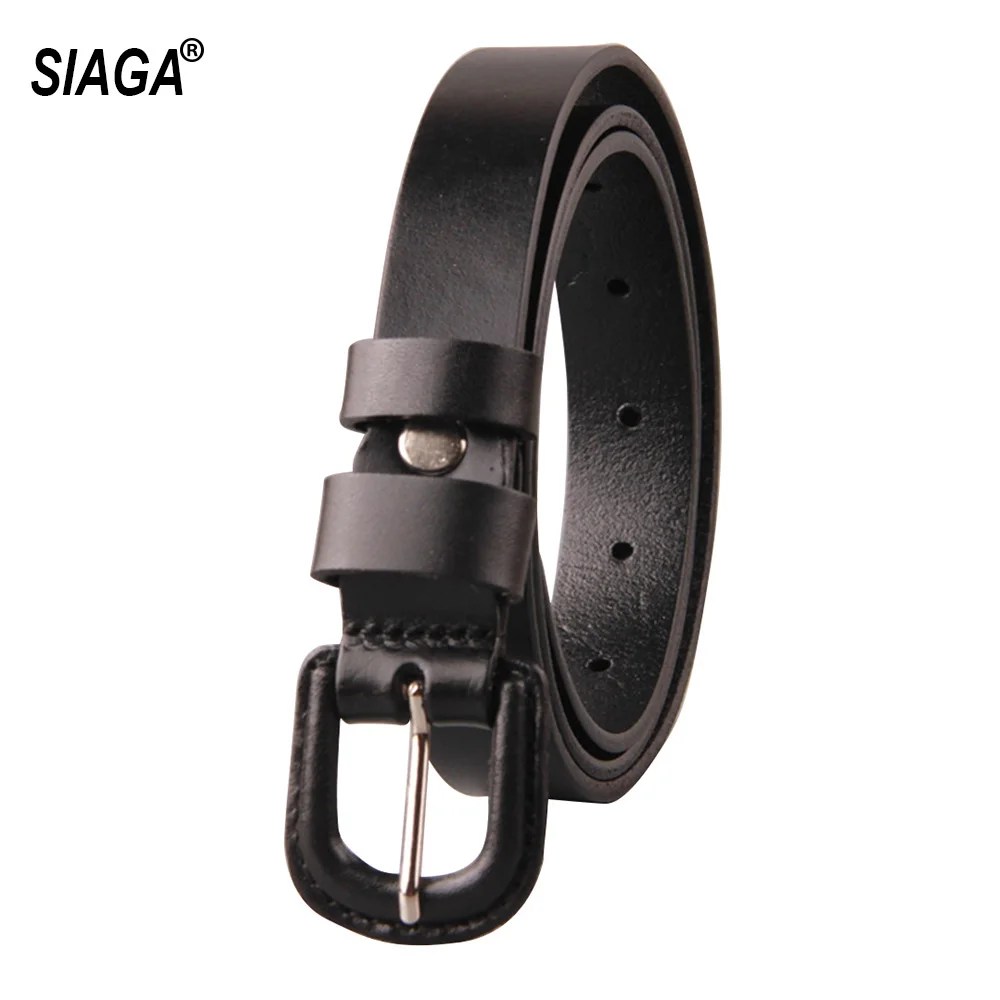 Women's All-match Fashion Retro Real Cow Genuine Leather Belts Simple Cow Skin Cover Buckle Belt for Women Jeans FCO035