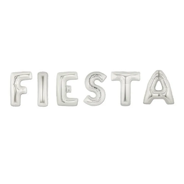 Горячая Распродажа, набор алюминиевых шаров с надписью FIESTA, золотые, розовые, золотые, мексиканские, испанские, карнавальные, вечерние, карнавальные, декоративные шары с алфавитом