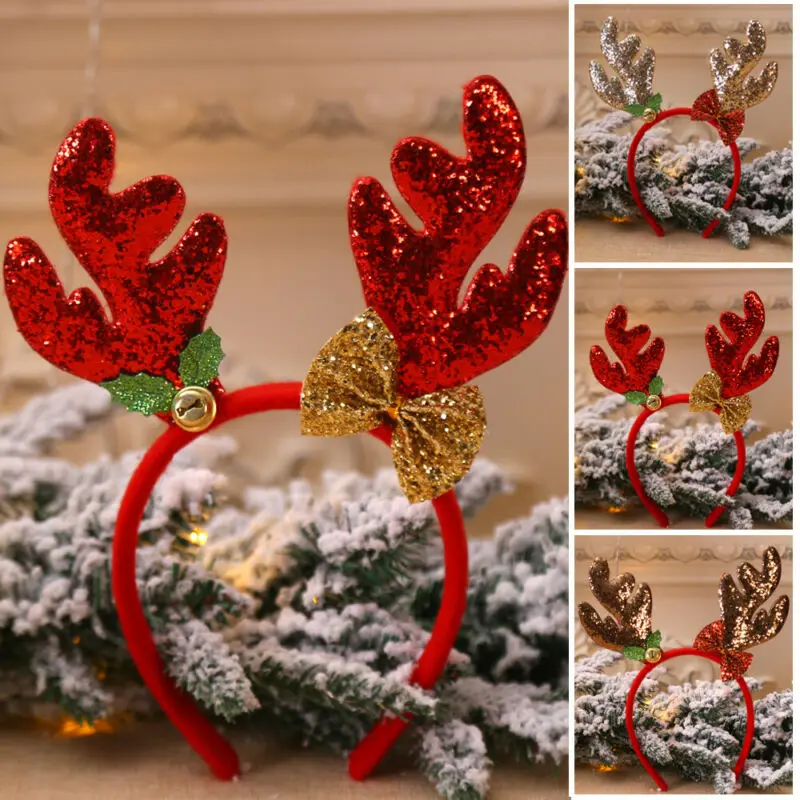 

Christmas Headbands Fancy Reindeer Antlers Hairband Xmas Kids Party Decor Hair Accessories