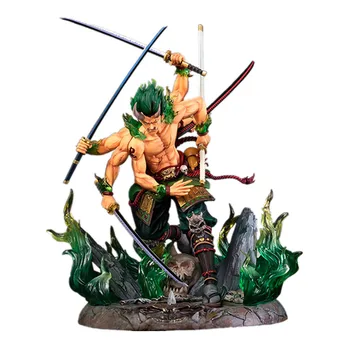 

Anime The Straw Hat Pirates Swordman Roronoa Zoro Santoryu Combat Scenes PVC Statue Action Figure Model Toy X3532