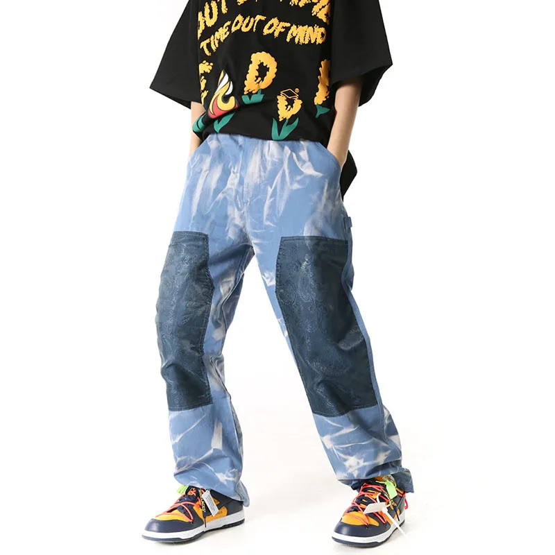 Harajuku Streetwear Patchwork Tie Dye Jeans Pants Men and Women Loose Wide Leg Straight Baggy Denim Trousers Hip Hop Oversize Harajuku Streetwear Patchwork Tie Dye Jeans Pants Men and Women Loose Wide Leg Straight Baggy Denim Trousers Hip Hop Oversize