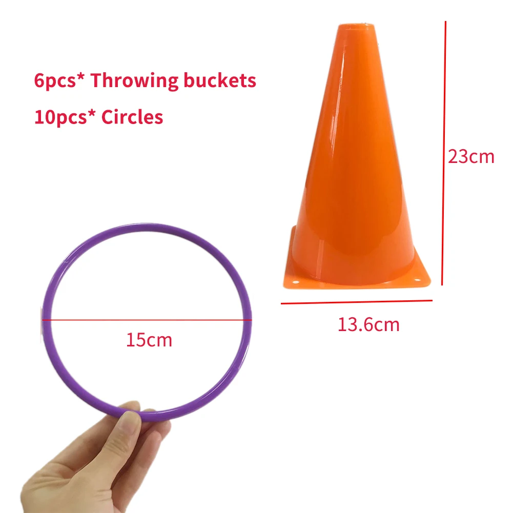 Sports Eye Hand Coordination Party Parent Child Throwing Buckets Toss Ring Set Family Outdoor Playing Game Agility Practice