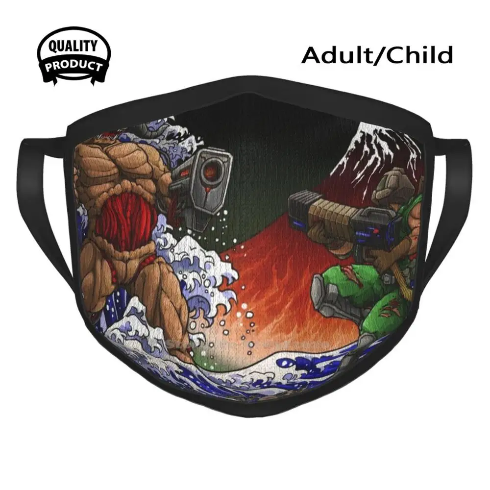 

Doom Marine Killing Demon , Doom Original Retro Fashion Men Women Outdoor Sport Mask Mouth Masks Doom Doom Eternal Eternal