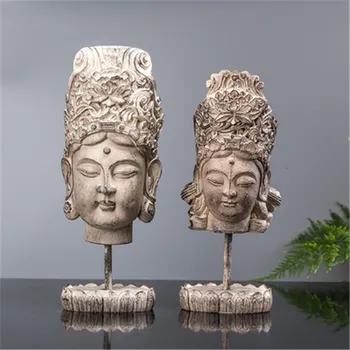 

34CM Buddha Statues Avalokitesvara Guanyin Mazu RETRO Buddha Sculpture Southeast Asia HOME Family Protection Decorate X5478
