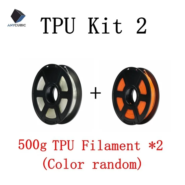 2 rolls of TPU Anycubic 3d принтер 2 кг/3 кг/4 кг ABS TPU Fliament Mega Chiron 1,75 мм Доступные цвета сырье пластик impressora 3d нити - Цвет: 2 rolls of TPU
