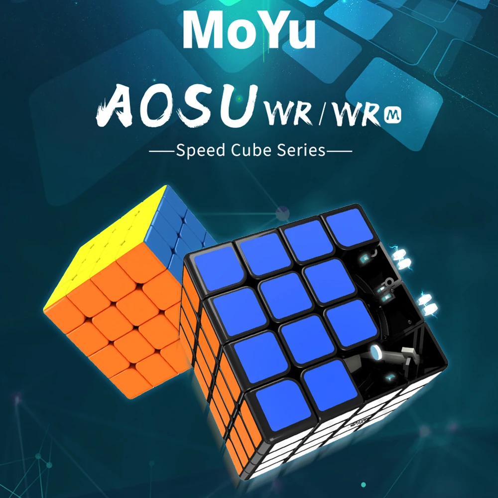 

MoYu aosu WR M 4x4 Magnetic Magic Speed Cube Professional Stickerless Magnets WRM 4x4x4 Puzzle Cubes Educational Kid Toys Gifts