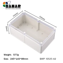 2 шт пластиковый корпус diy блок питания проект коробка водонепроницаемый распределительная коробка прозрачный корпус для электроники печатной платы 245*143*89 мм