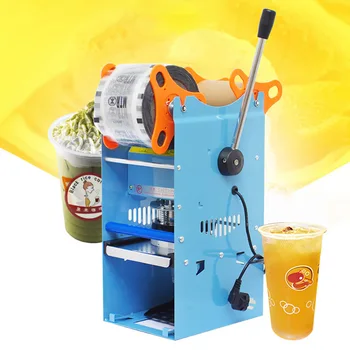 

Commercial Bubble Tea Sealer Plastic Cup Sealing Machine Milk Tea Packing Sealer for Standard Cup with Counting Function WY-802D