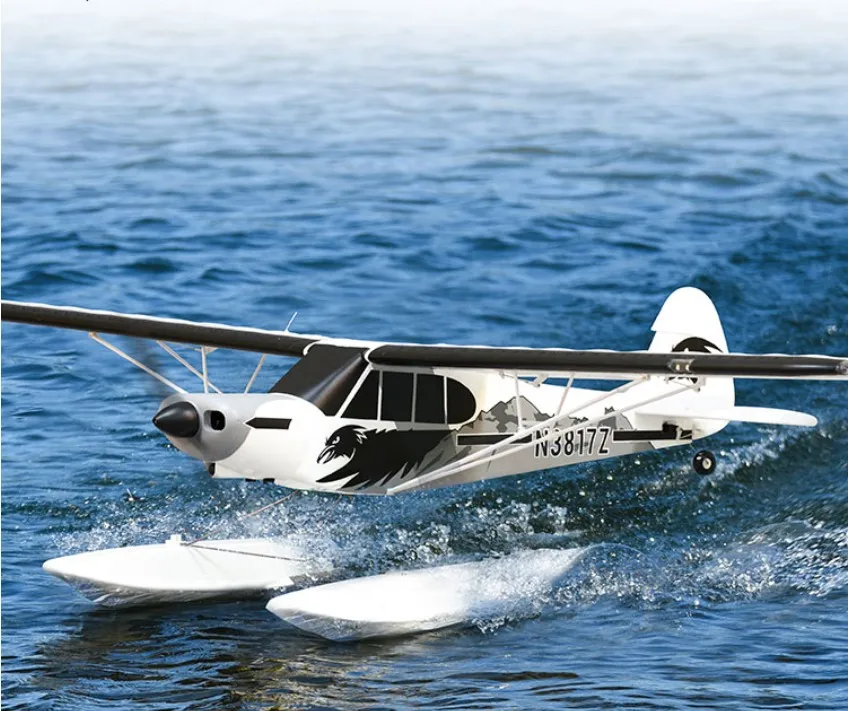 PNP with Floats Радиоуправляемый самолет FMS Plane 1700 мм Piper PA-18 Super Cub 4S 5CH с гироскопом авто Баланс PNP тренажер для начинающих усовершенствованная модель самолета - Цвет: PNP with Floats