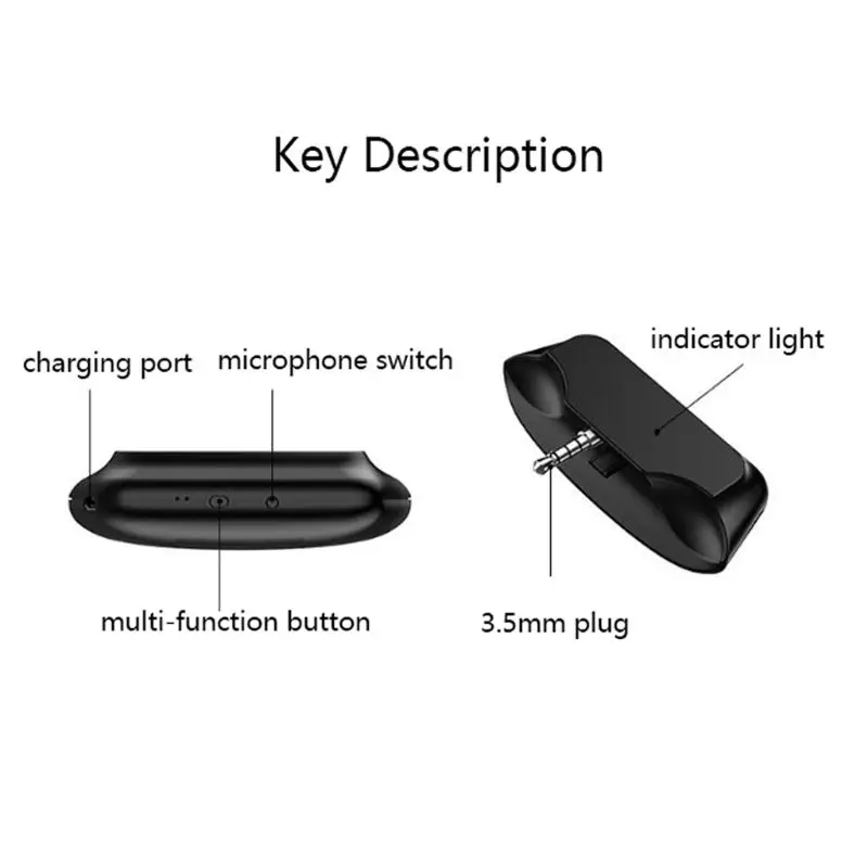 Беспроводной Bluetooth 5,0 аудио адаптер 3,5 мм наушники гарнитура приемник для PS4